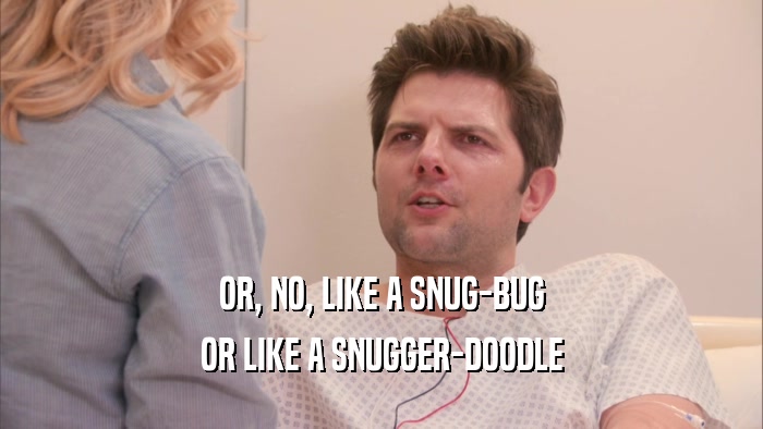OR, NO, LIKE A SNUG-BUG OR LIKE A SNUGGER-DOODLE 