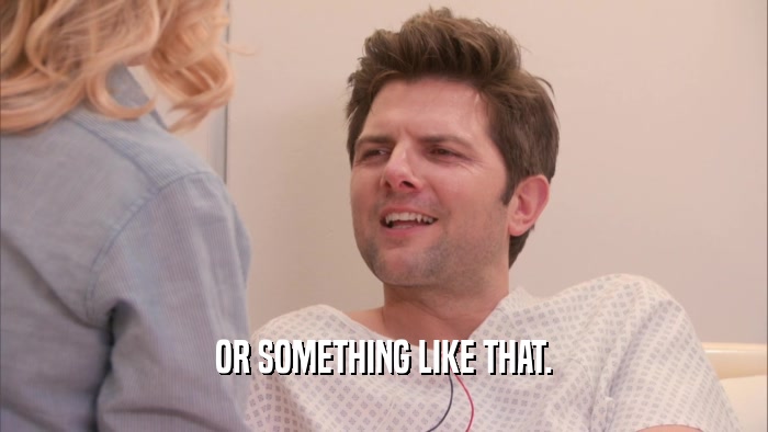 OR SOMETHING LIKE THAT.  