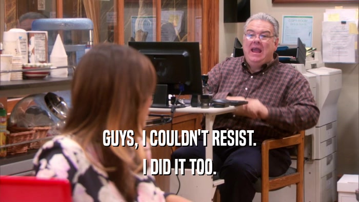 GUYS, I COULDN'T RESIST. I DID IT TOO. 