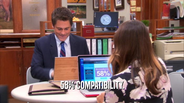 58% COMPATIBILITY.  
