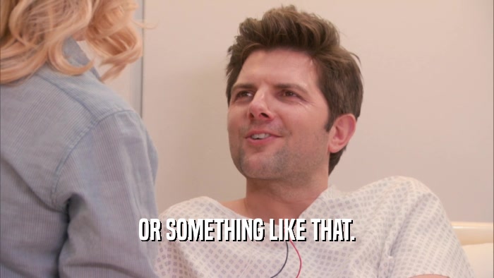 OR SOMETHING LIKE THAT.  