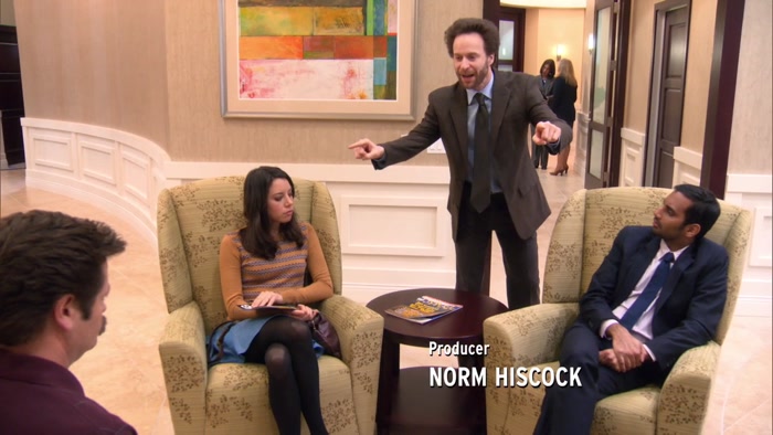 IT'S 'CAUSE I'M SICK OF THIS WHOLE PARKS AND REC GANG. 