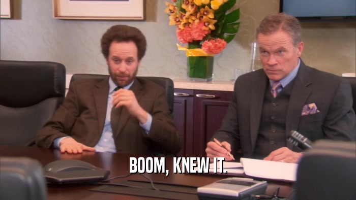 BOOM, KNEW IT.  