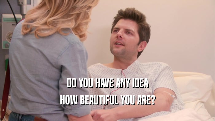 DO YOU HAVE ANY IDEA HOW BEAUTIFUL YOU ARE? 
