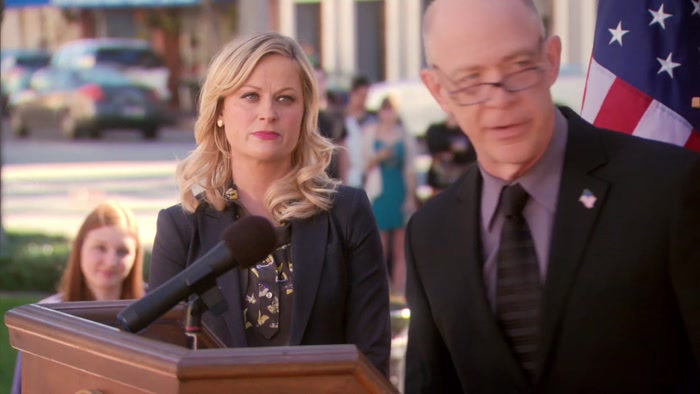 IS HIS WIFE LESLIE KNOPE.  