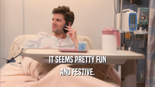 IT SEEMS PRETTY FUN AND FESTIVE. 