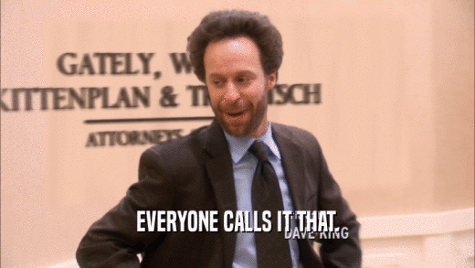 EVERYONE CALLS IT THAT.  