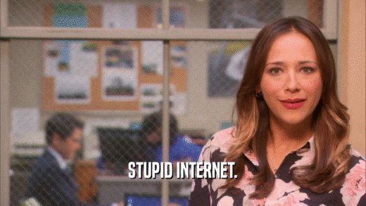 STUPID INTERNET.  