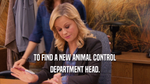 TO FIND A NEW ANIMAL CONTROL DEPARTMENT HEAD. 