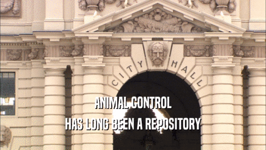 ANIMAL CONTROL
 HAS LONG BEEN A REPOSITORY
 