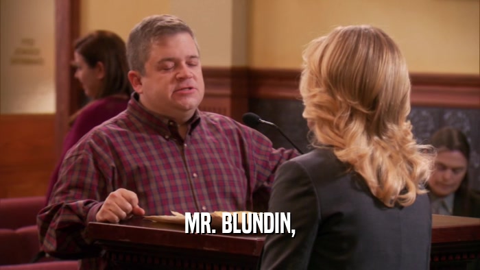 MR. BLUNDIN,  