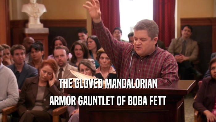 THE GLOVED MANDALORIAN ARMOR GAUNTLET OF BOBA FETT 