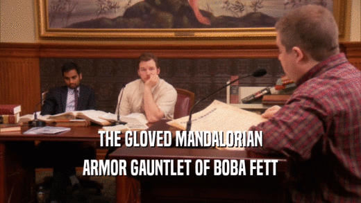 THE GLOVED MANDALORIAN ARMOR GAUNTLET OF BOBA FETT 