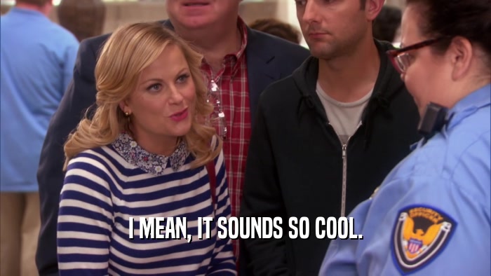I MEAN, IT SOUNDS SO COOL.  