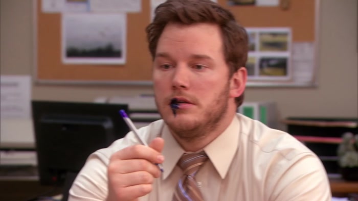 LOOK AT ANDY. THERE'S INK ALL OVER HIM. 