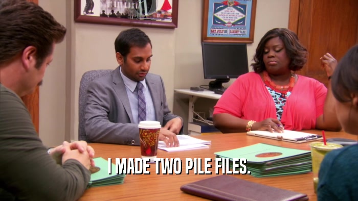 I MADE TWO PILE FILES.  