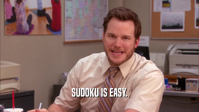 SUDOKU IS EASY.  