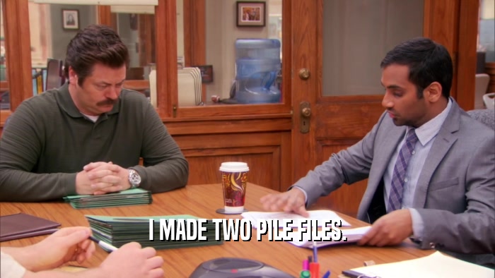 I MADE TWO PILE FILES.  