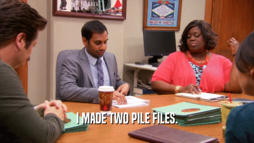I MADE TWO PILE FILES.  