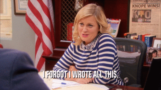 I FORGOT I WROTE ALL THIS.  