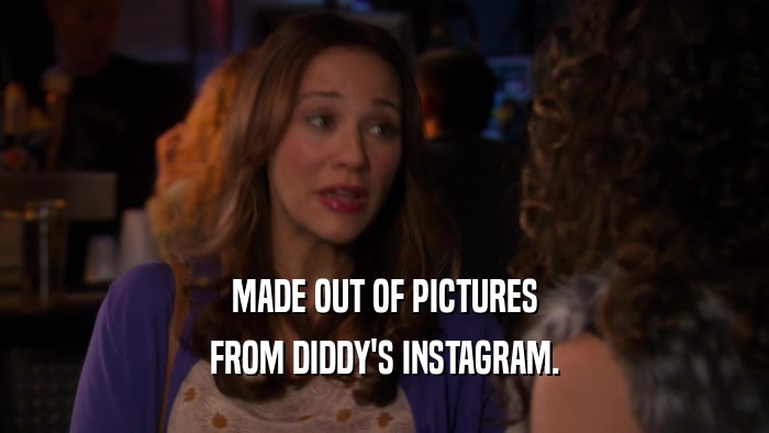 MADE OUT OF PICTURES FROM DIDDY'S INSTAGRAM. 