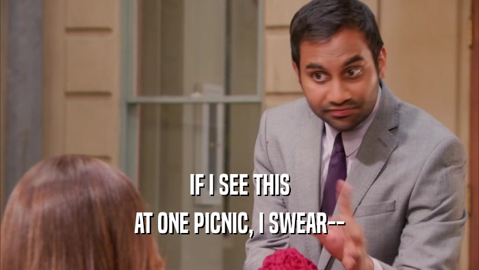 IF I SEE THIS AT ONE PICNIC, I SWEAR-- 