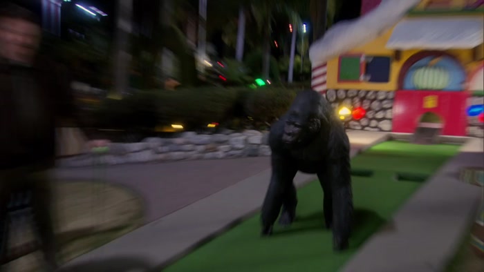 WHY IS THERE A GORILLA GUARDING THIS GINGERBREAD HOUSE? 