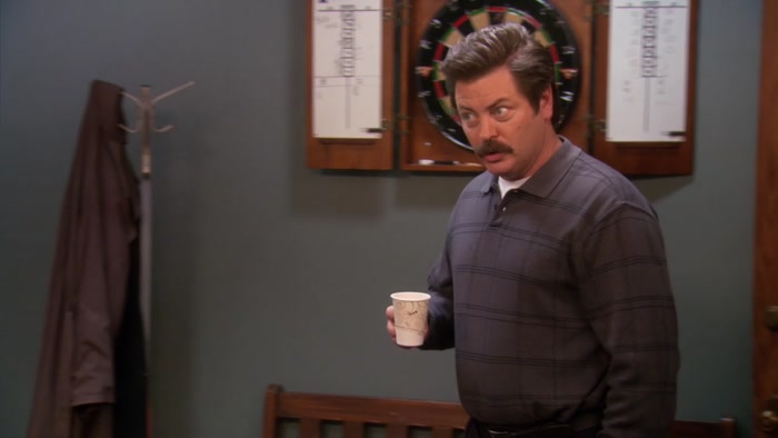 - GOOD GRAVY. - OH, HELLO, RON. 