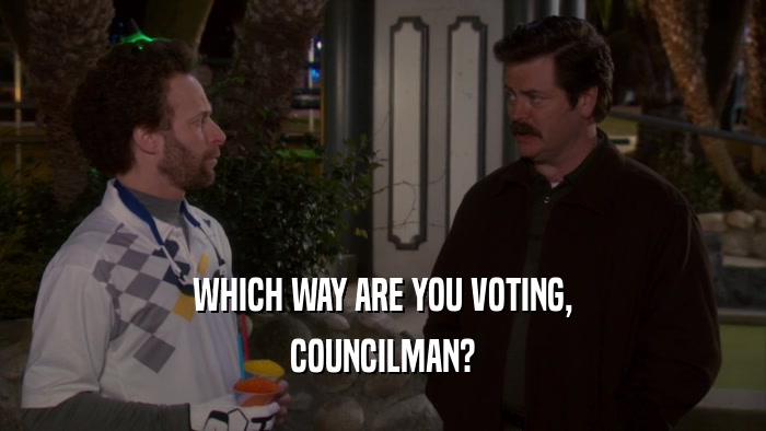 WHICH WAY ARE YOU VOTING, COUNCILMAN? 