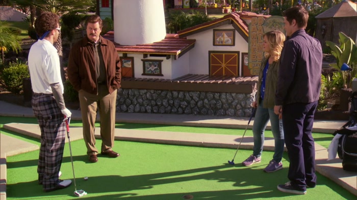 I SEE YOU'RE ABOUT TO PLAY A ROUND OF PUBLICLY SUBSIDIZED MINI-GOLF. 
