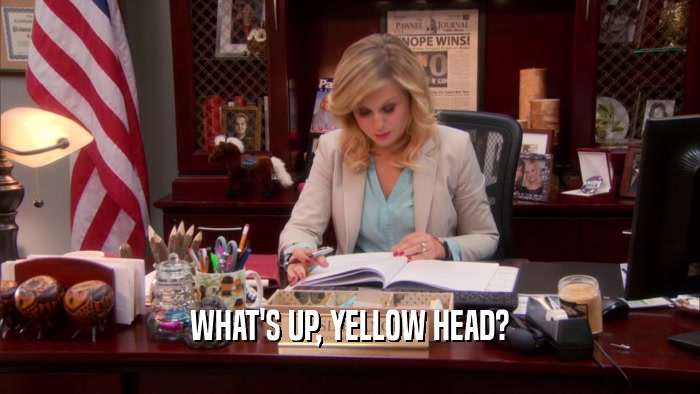 WHAT'S UP, YELLOW HEAD?  