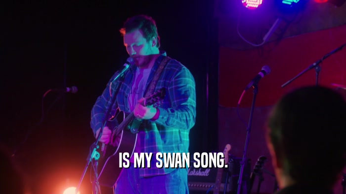 IS MY SWAN SONG.  