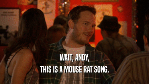 WAIT, ANDY,
 THIS IS A MOUSE RAT SONG.
 