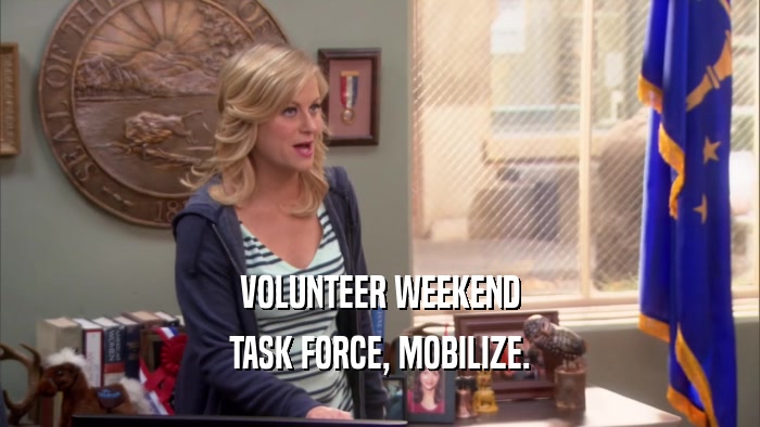VOLUNTEER WEEKEND TASK FORCE, MOBILIZE. 
