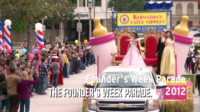 THE FOUNDER'S WEEK PARADE.  