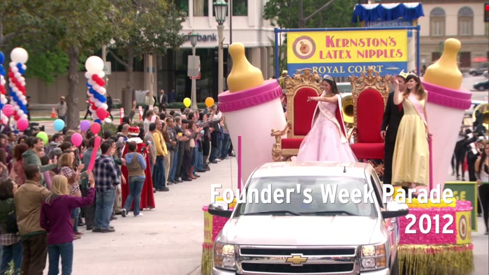 THE FOUNDER'S WEEK PARADE.  