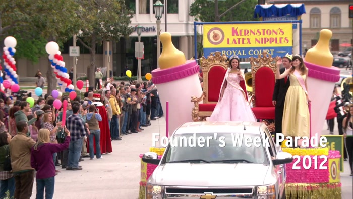 THE FOUNDER'S WEEK PARADE.  