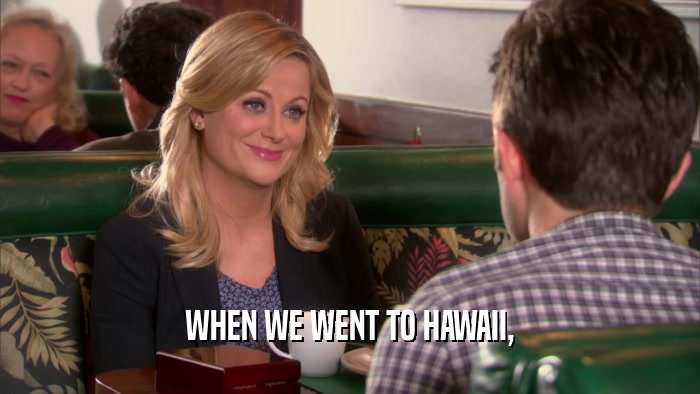 WHEN WE WENT TO HAWAII,  