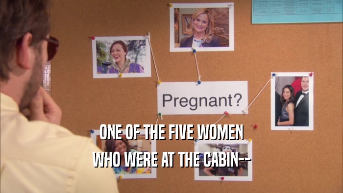ONE OF THE FIVE WOMEN WHO WERE AT THE CABIN-- 