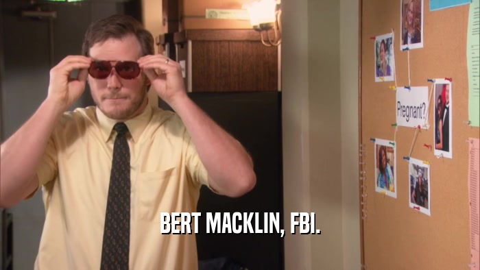 BERT MACKLIN, FBI.  