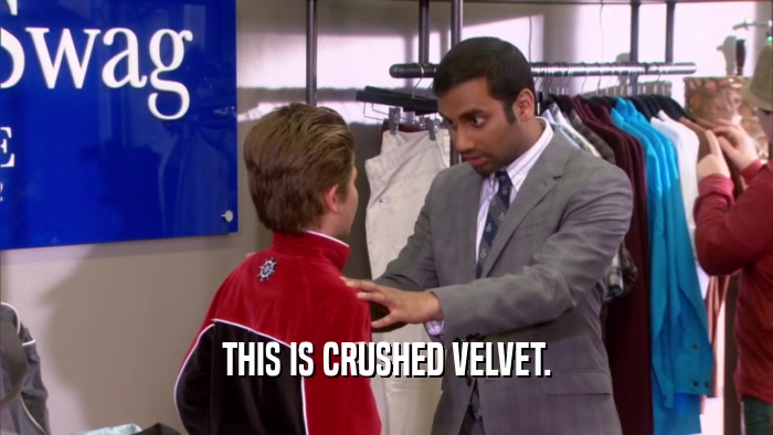 THIS IS CRUSHED VELVET.  