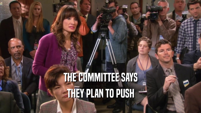 THE COMMITTEE SAYS THEY PLAN TO PUSH 