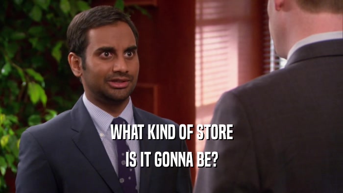 WHAT KIND OF STORE IS IT GONNA BE? 