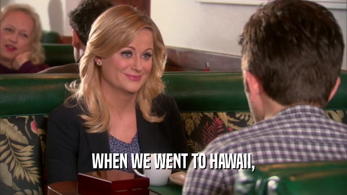 WHEN WE WENT TO HAWAII,  