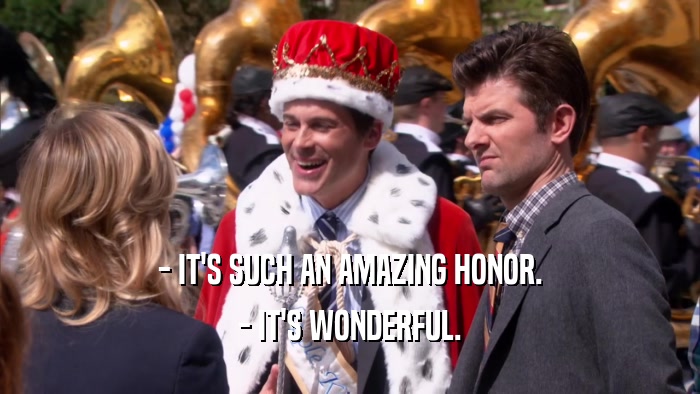 - IT'S SUCH AN AMAZING HONOR. - IT'S WONDERFUL. 