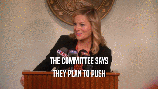 THE COMMITTEE SAYS THEY PLAN TO PUSH 