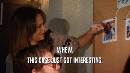 WHEW. THIS CASE JUST GOT INTERESTING. 