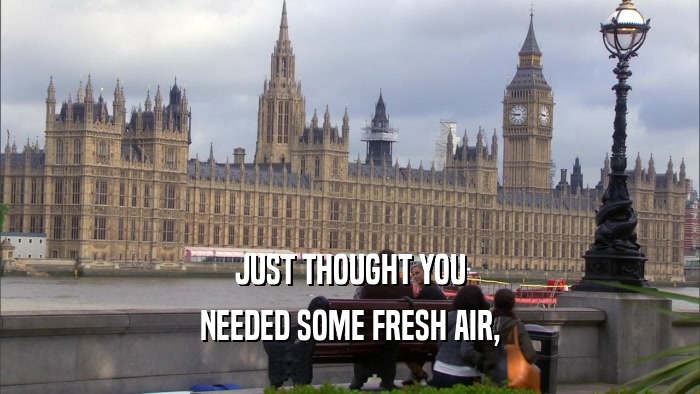 JUST THOUGHT YOU NEEDED SOME FRESH AIR, 