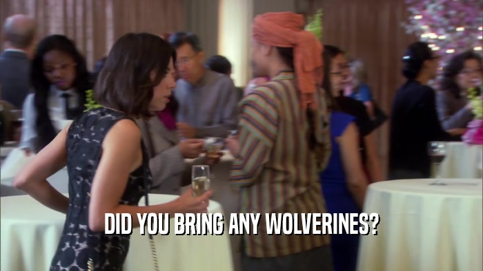 DID YOU BRING ANY WOLVERINES?  