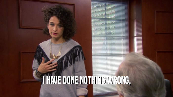 I HAVE DONE NOTHING WRONG,  